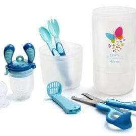 Σετ Ταξιδιού Για Προετοιμασία Φαγητού – Baby Travel Easy Set With Food Container AQUAMARINE – KID0051