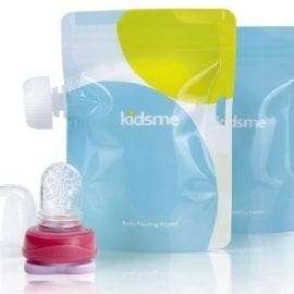 Επαναχρησιμοποιήσιμη Θήκη Τροφής με Πιπίλα Σιλικόνης – Reusable Food Pouch With Adaptor Set LAVENDER – KID0009