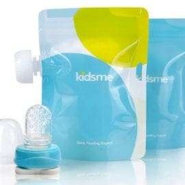 Επαναχρησιμοποιήσιμη Θήκη Τροφής με Πιπίλα Σιλικόνης – Reusable Food Pouch With Adaptor Set SKY – KID0008