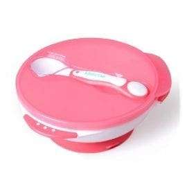 Μπολ με Κουτάλι Θερμοκρασίας – Suction Bowl  With Ideal Temperature Feeding Spoon Set LAVENDER – KID0014