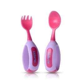 Κουτάλι Πιρούνι Παιδικό Σετ – Toddler Spoon & Fork Set LAVENDER – KID0019