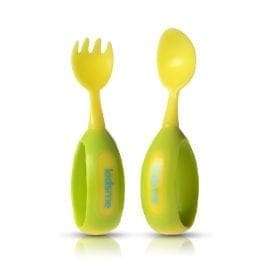 Κουτάλι Πιρούνι Παιδικό Σετ – Toddler Spoon & Fork Set LIME – KID0018