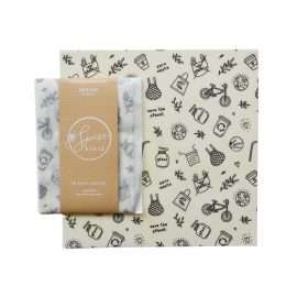 Βeeswax food wrap. Περιτύλιγμα φαγητού από οργανικό βαμβάκι και μελισσοκέρι 25x25cm ZERO WASTE/ SAVE THE PLANET