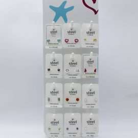 Υποαλλεργικά σκουλαρίκια Steel Pharma Steel+ Silver + Gold New 30+6 Δώρο