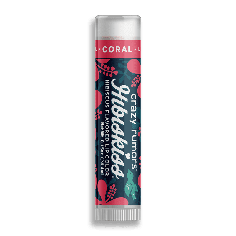 Crazy Rumors Ενυδατικό Lip Balm με χρώμα για χείλια και μάγουλα 100% natural - HibisKiss Coral Lip Color