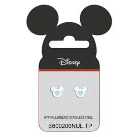 Disney For Pharmacy-Mickey Light blu enamel Heart  – Yποαλλεργικά σκουλαρίκια