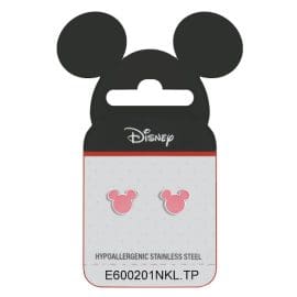 Disney For Pharmacy-Mickey Pink enamel  – Yποαλλεργικά σκουλαρίκια