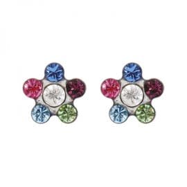 Σκουλαρίκια Τρυπήματος Λουλούδια Πολύχρωμα Studex