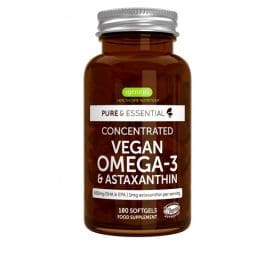 Vegan Ωμέγα -3 DHA EPA 600mg & Ασταξανθίνη Pure & Essential 180caps Igennus