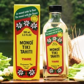Monoi Tiki Tiare Original in glass bottle Λάδι Περιποίησης Προσώπου : Σώματος, σε γυάλινο μπουκάλι, με άρωμα Γαρδένια της Ταϊτής, 100ml
