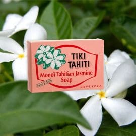 Tiki Pitate JasmineΣαπούνια Σαπούνι με περιεκτικότητα 30% σε Monoi oil, με άρωμα Pitate,130gr