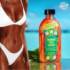 Monoi Tiki Coco Seduction Spf3 with glitter Λάδι Γρήγορου Μαυρίσματος Προσώπου : Σώματος με ιριδίζοντα στοιχεία, Spf3, με άρωμα Καρύδα