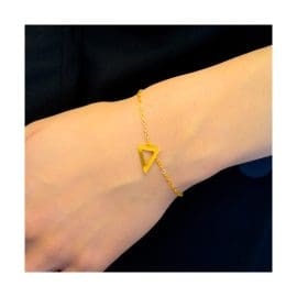 Υποαλλεργικό Βραχιόλι με Τρίγωνο 16/19CM (2G3T) Farma Bijoux
