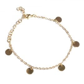 Υποαλλεργικό Βραχιόλι Χρυσό Με Μικρές Χρυσές Πλάκες 15/20CM (BE2GP2) Farma Bijoux