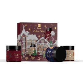 Christmas Gift Set 4 Αρωματικά Κεριά – Mulled Wine, Winter Evening, Coffee with Caramel, Apple Cake with Cinnamon (100ml) x 4