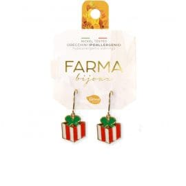 Υποαλλεργικά Σκουλαρίκια Κρεμαστό Χριστουγεννιάτικο Δώρο 25mm (BEXM-07) Farma Bijoux