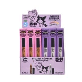 Hello Kitty Eyliner σε Μεταλλικά Χρώματα 8ml (Stand 24 Τεμάχια)