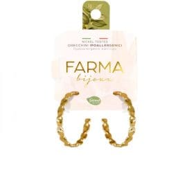 Υποαλλεργικά Σκουλαρίκια Κρίκοι Χρυσοί Σπιράλ 20mm (BECG906-20M) Farma Bijoux