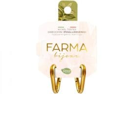 Υποαλλεργικά Σκουλαρίκια Κρίκοι Χρυσοί Σχήμα V 20mm (BECG903) Farma Bijoux