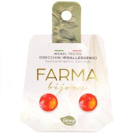 Υποαλλεργικά Σκουλαρίκια Κρύσταλλα Πορτοκαλί 83mm (BE67C402) Farma Bijoux
