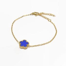 Υποαλλεργικό βραχιόλι με Μπλε Λουλούδι (BE2GCLIF) Farma Bijoux