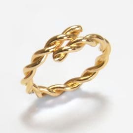 Υποαλλεργικό Δαχτυλίδι Χρυσό Σπιράλ (BEAN016) Farma Bijoux