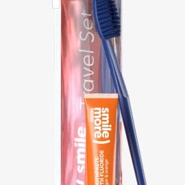 Hiskin Smile More Toothbrush and toothpaste travel set – Orange and Ginger 30 ml