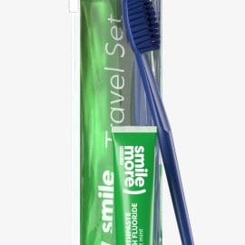 Hiskin Smile More Toothbrush and toothpaste travel set – Sweet Mint 30 ml