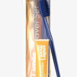 Hiskin Smile More Toothbrush and toothpaste travel set – Mango 30 ml