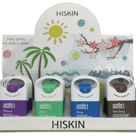 Hiskin Smile More Mouth Spray by HiSkin – Stand πάγκου με 32 τεμάχια (4 τύποι x 8 τμχ)