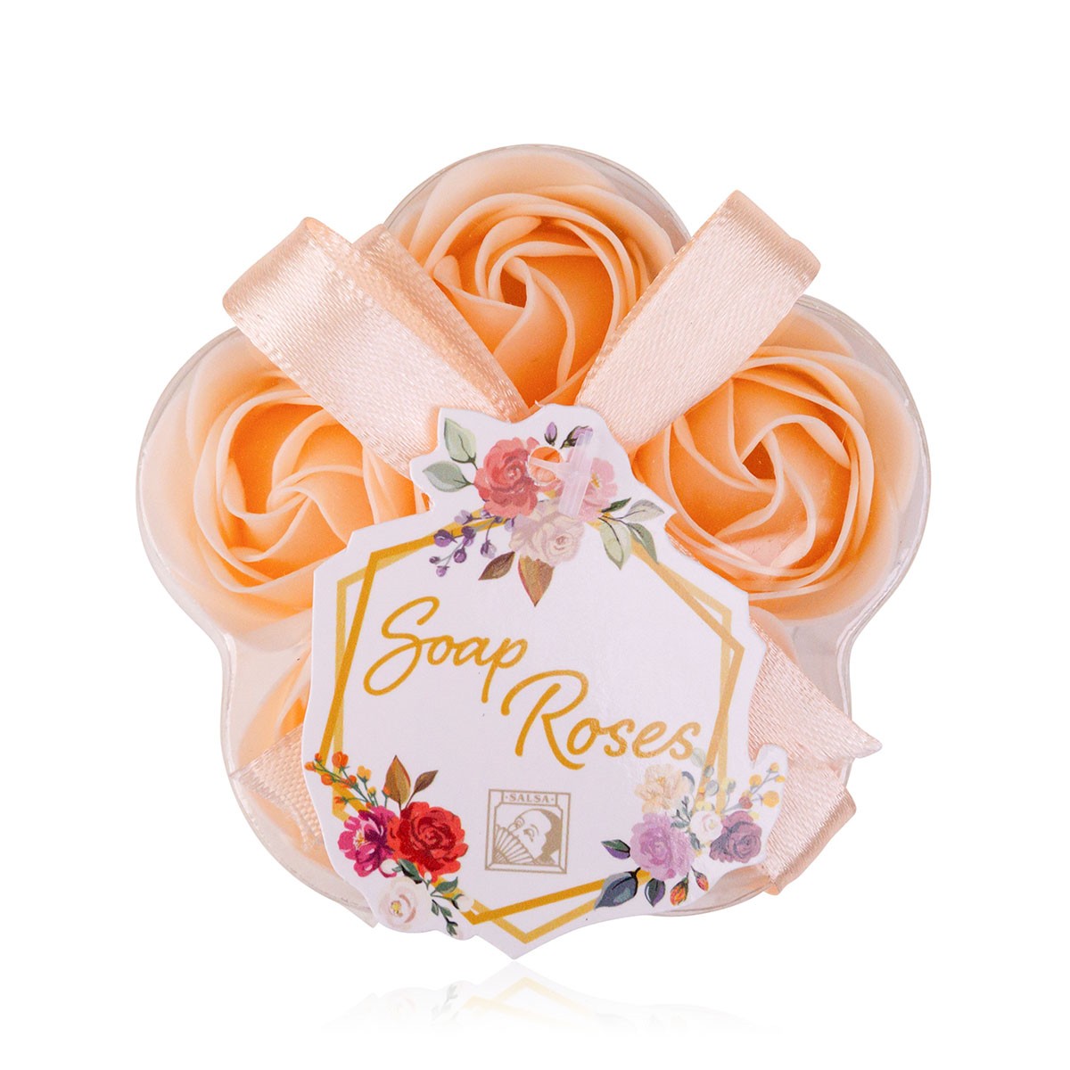 5 Διακοσμητικά σαπουνάκια τριαντάφυλλα των 3γρ σε συσκευασία PVC - Accentra - Image 2