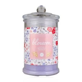 Κερί 230γρ σε γυάλινο δοχείο με καπάκι και άρωμα τριαντάφυλλου, Blossom – Accentra