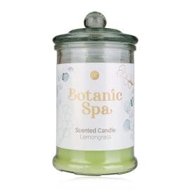 Κερί 230γρ σε γυάλινο δοχείο με καπάκι και άρωμα Lemongrass, Botanic Spa – Accentra
