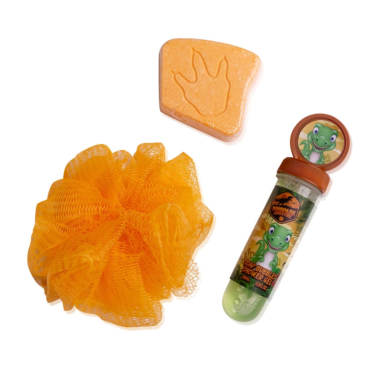 Σετ μπάνιου τζιπάκι με αφρόλουτρο 30ml, 50g bath fizzer & σφουγγάρι, Dinopark - Accentra - Image 2