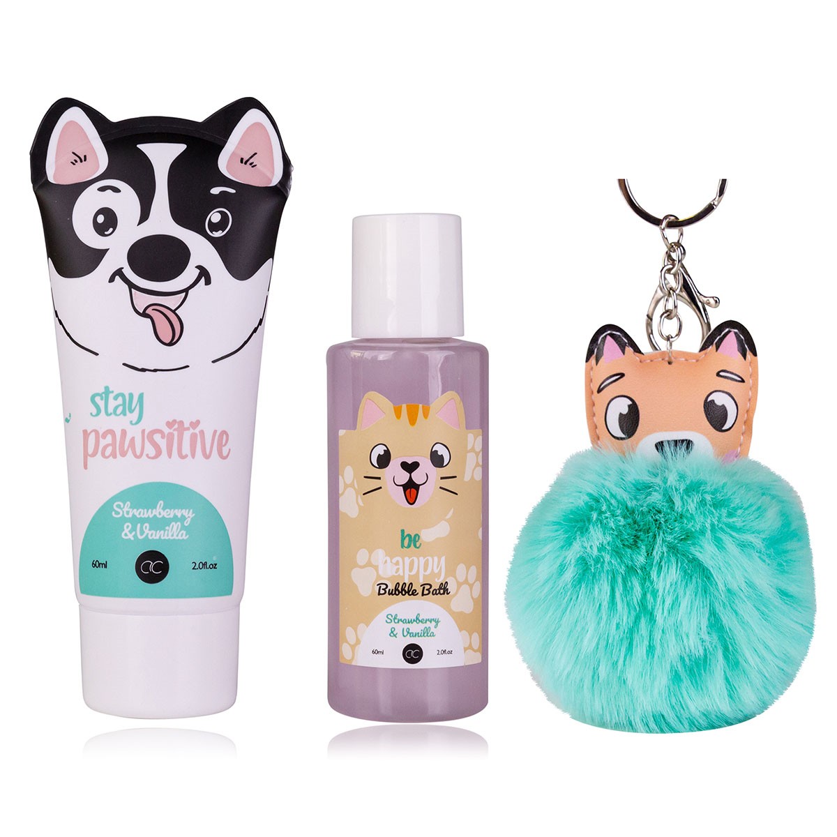 Βαλιτσάκι με 60ml shower gel, 60ml bubble bath & μπρελόκ με pompom, Best Friends - Accentra - Image 2