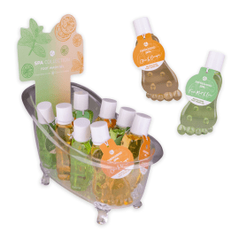 Μπουκαλάκια με αφρόλουτρο ποδιών 70ml σε πλαστική μπανιέρα, Spa Collection – Accentra