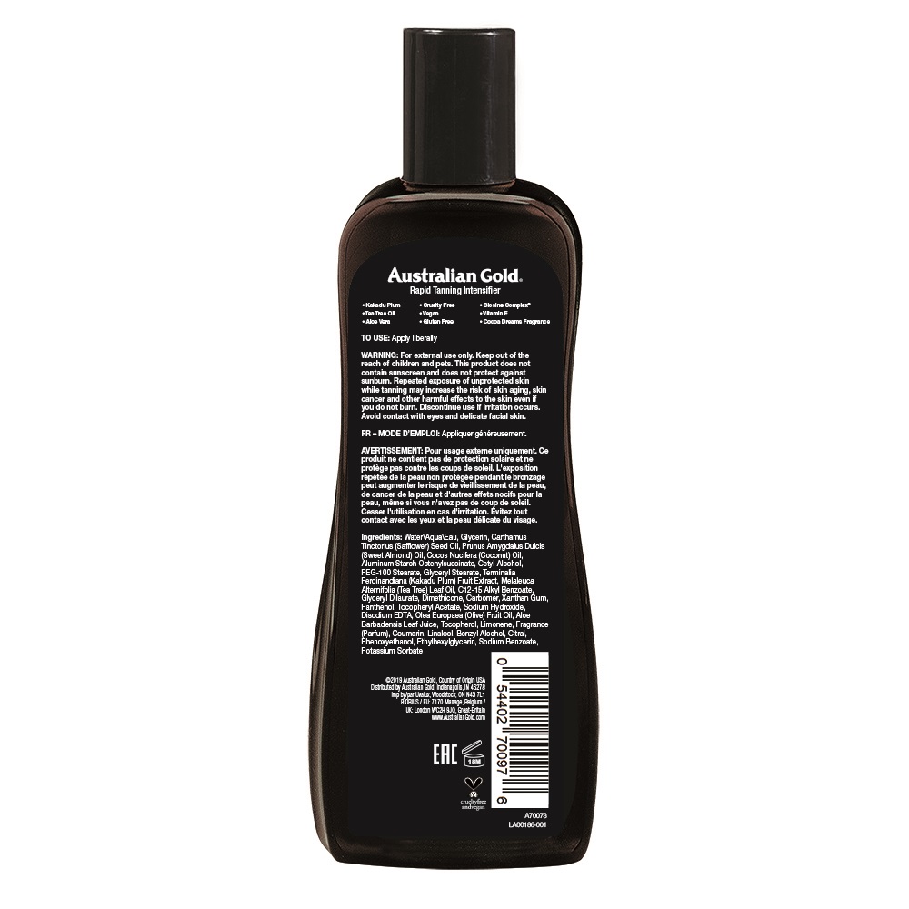 Rapid Tanning Ενισχυτική λοσιόν μαυρίσματος χωρίς SPF 250ml - Australian Gold - Image 2