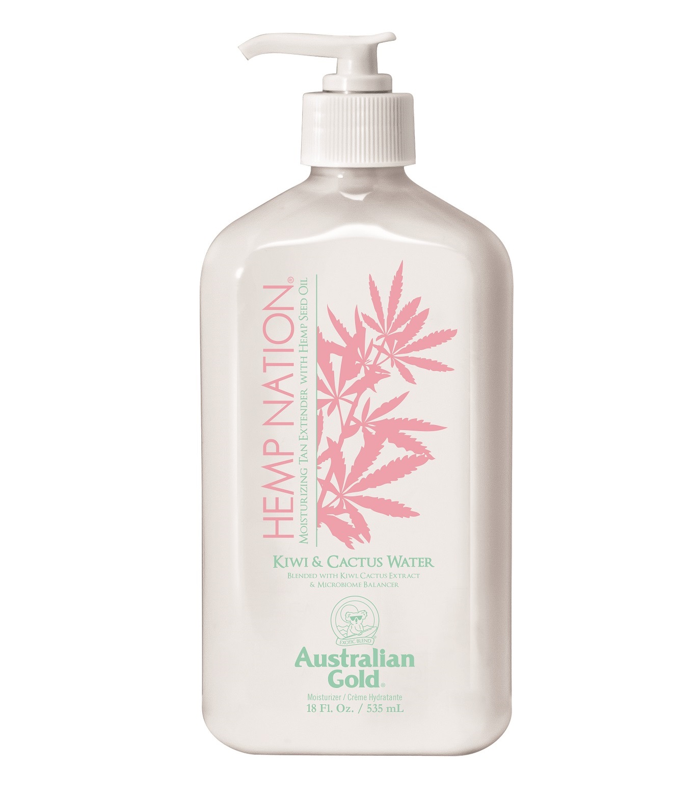 Ενυδατική λοσιόν διατήρησης μαυρίσματος, Hemp Nation Kiwi & Cactus Water 535ml - Australian Gold