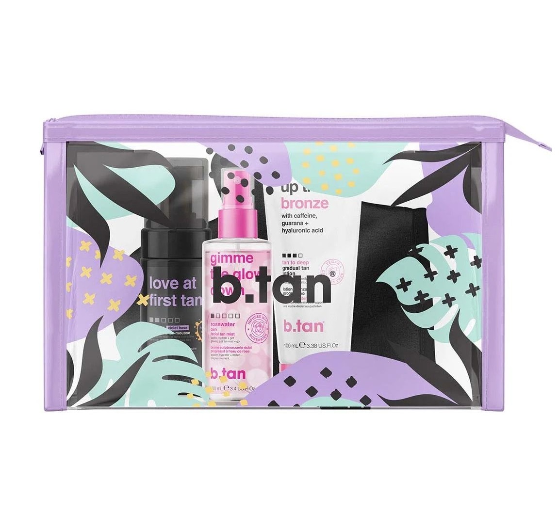 Love at first tan, Travel self tan set με self tanner, λοσιόν, γάντι & facial tan mist 100ml - BTan