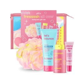 Fressssh all over travel gift set με body serum, body wash, lip serum &amp; σφουγγάρι – BFresh
