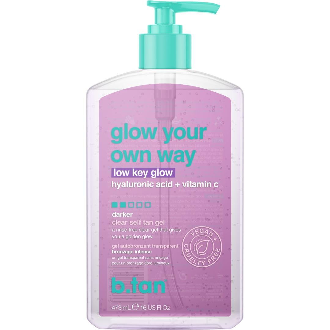 Glow your own way, low key glow 495ml Διαφανές Self tan gel χαμηλής έντασης μαυρίσματος - B.Tan