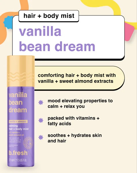 Vanilla bean dream, calming mist μαλλιών και σώματος 221mL - BFresh - Image 2