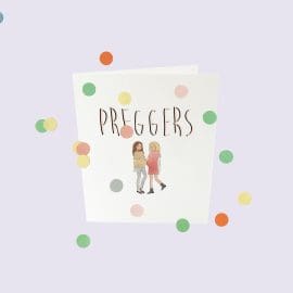 Ευχετήρια Κάρτα κονφετί, preggers – The Gift Label