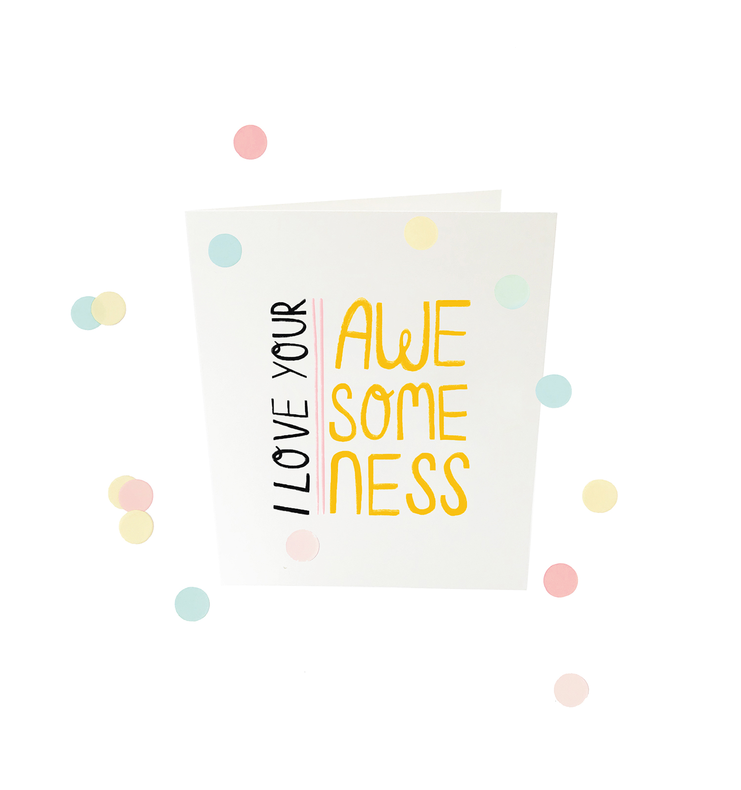 Ευχετήρια Κάρτα κονφετί, I love your awesomeness - The Gift Label