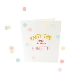Ευχετήρια Κάρτα κονφετί, party time – The Gift Label