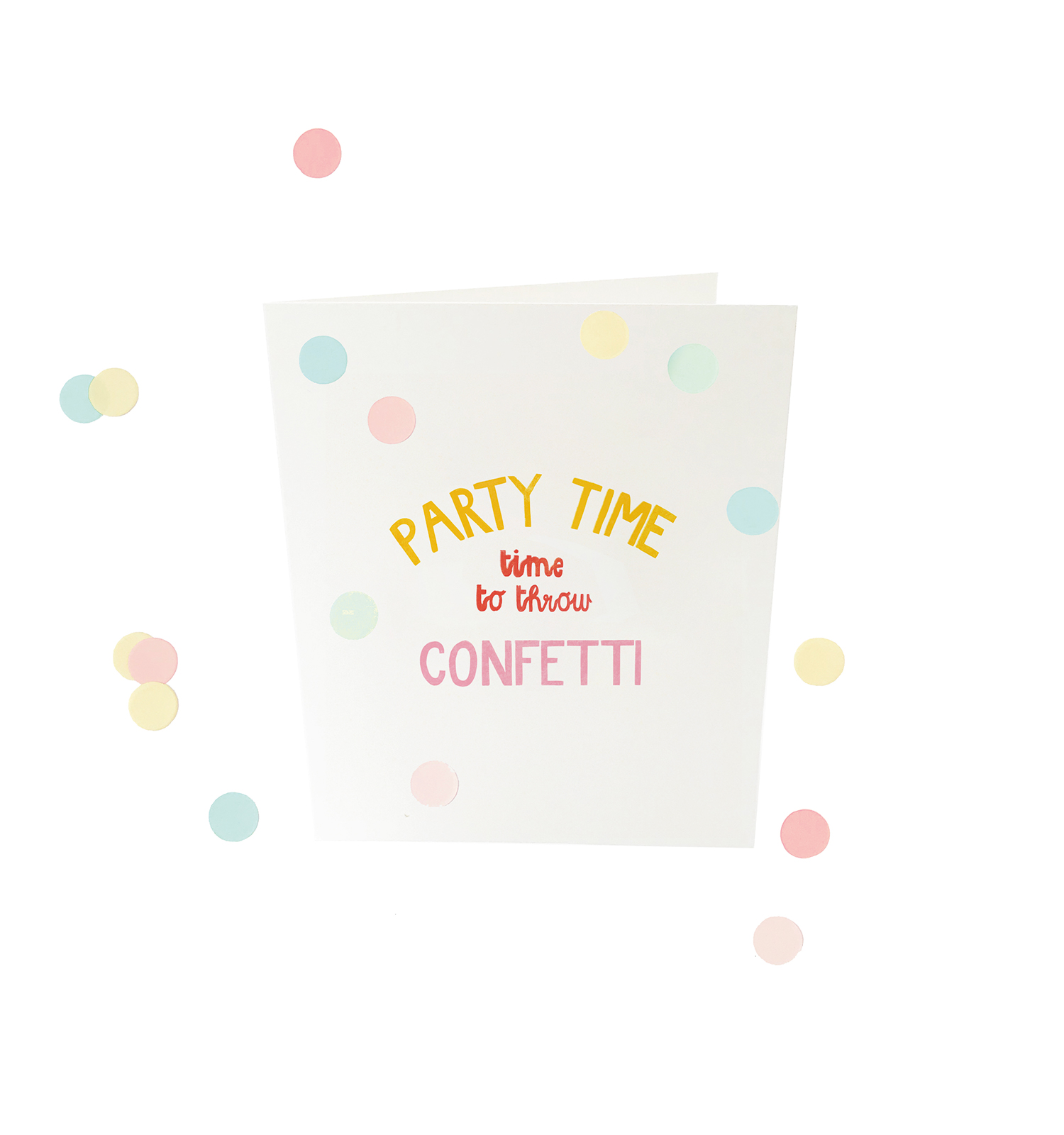 Ευχετήρια Κάρτα κονφετί, party time - The Gift Label