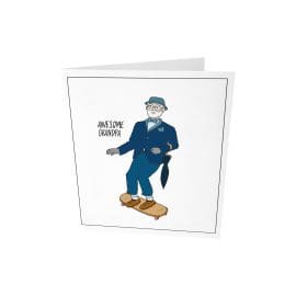 Ευχετήρια κάρτα, awesome grandpa – The Gift Label