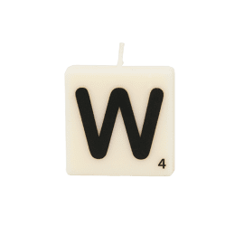 Γράμμα W – Κεράκι κύβος 4x4cm – The Gift Label