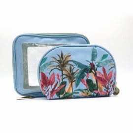 Set me 2 Εμπριμέ-σιέλ νεσεσέρ ταξιδίου Botanical Palm Blue – By Upper Canada
