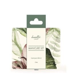 Travel Σετ μανικιούρ 6 τμχ σε Cream εμπριμέ θήκη, Botanical Cream – By Upper Canada